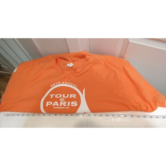 TULTEX 39TH ANNUAL TOUR DE PARIS WOMANS XL PEACH SHORT SLEEVE T-SHIRT TRAVEL - Picture 5 of 6
